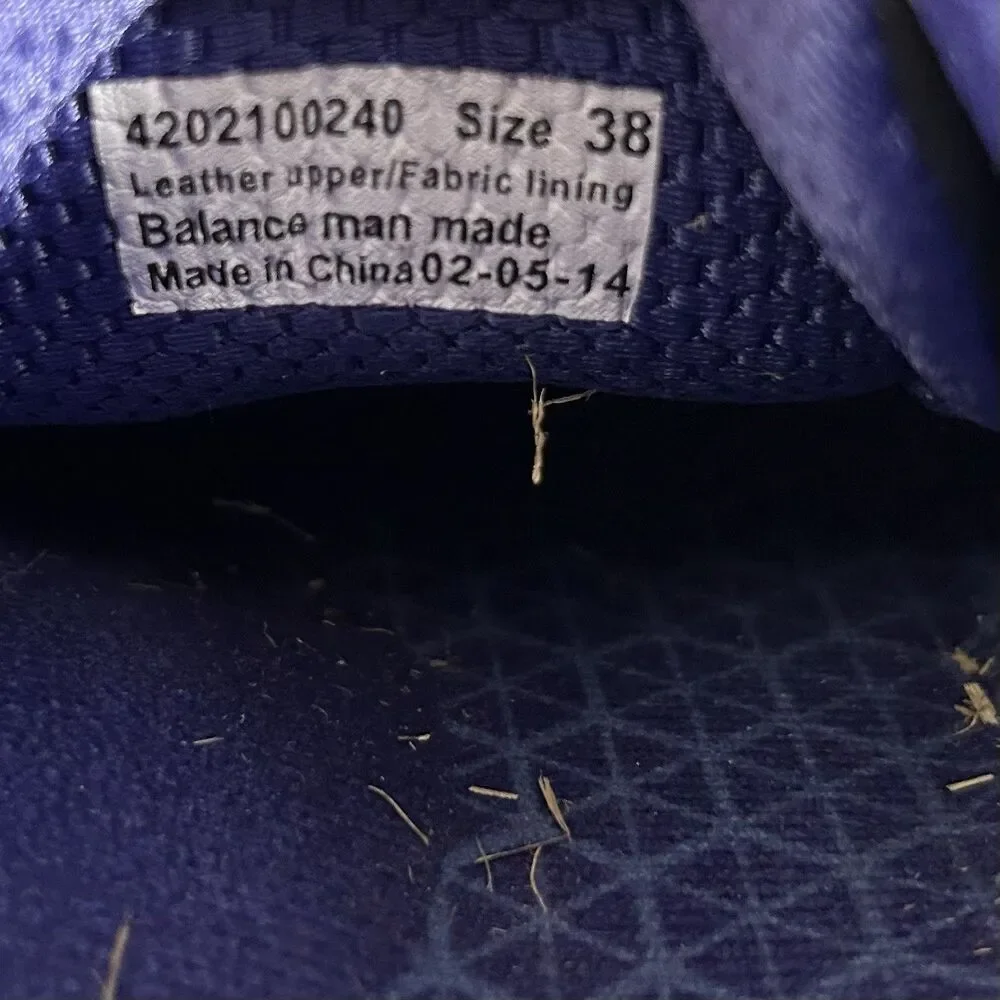 Dansko Sabrina Woman's Sz EU 38 US 7.5 Gray Purple Leather Athletic Shoes Used
